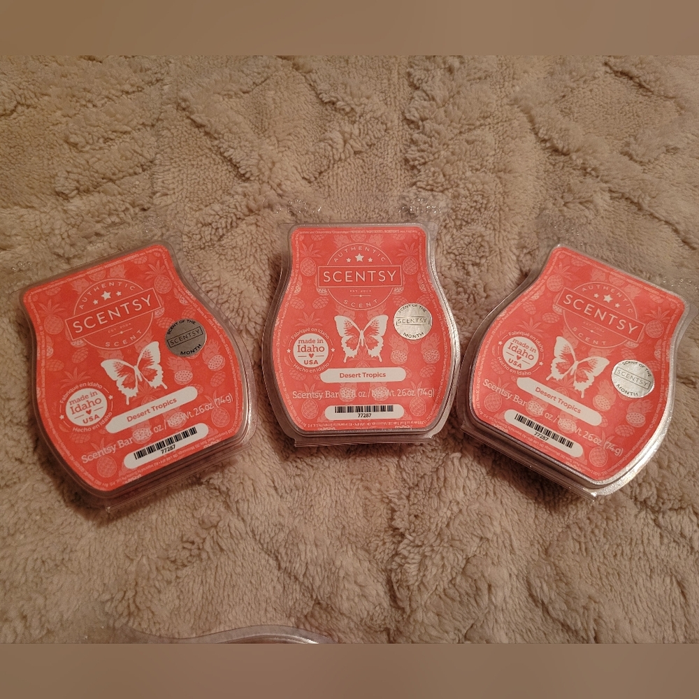 NEW! Scentsy Desert Tropics Wax Bars - lot of 3